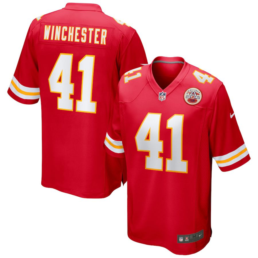 Men Kansas City Chiefs #41 James Winchester Nike Red Game NFL Jersey